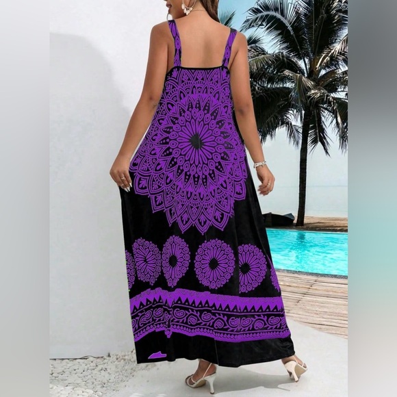 Boho Summer Sleeveless Maxi Dress - Picture 2 of 5
